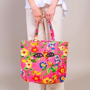 NWT Clare V. Saturday Tote Bag in Pink Floral Print Clare Vivier